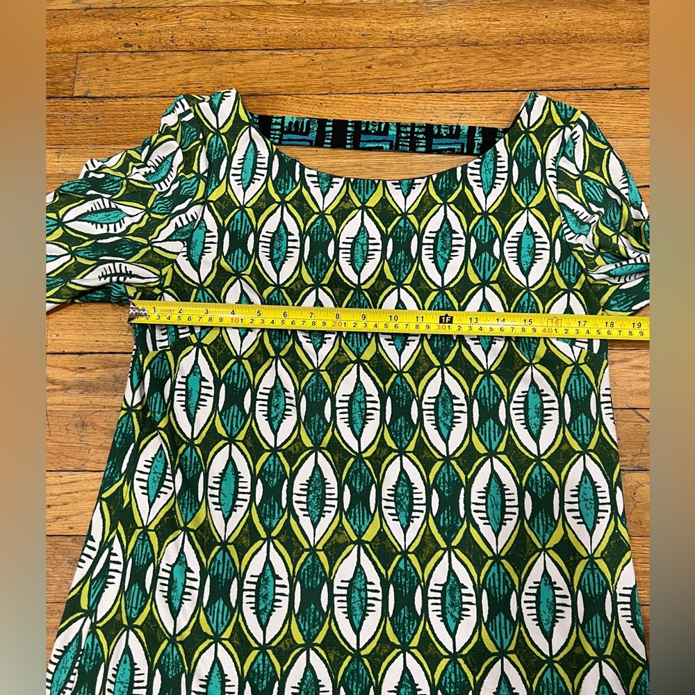 LN Laundry Shelli Segal Printed Coverup Shift Dress L large beach lined LN - Picture 7 of 9